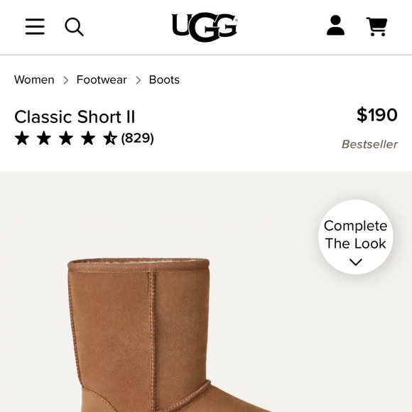 NIB UGG Women’s Classic Short II - Chestnut - Picture 12 of 13